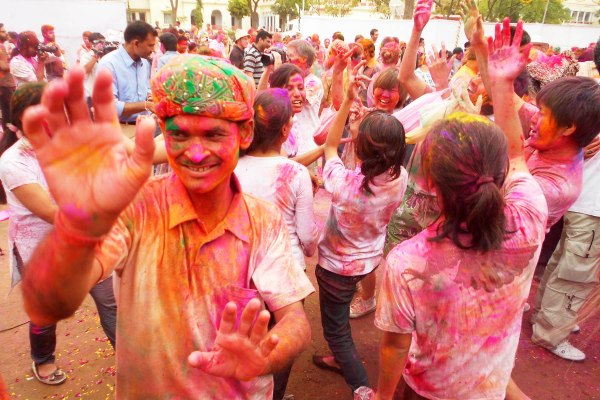 Our driver at Holi.